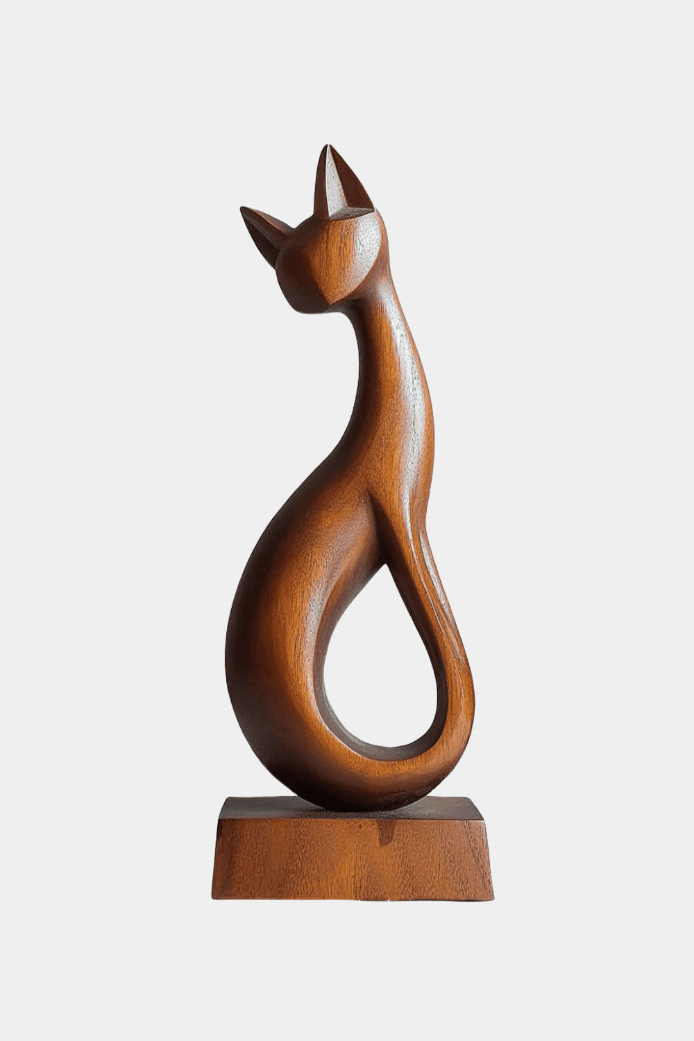 Abstract Wooden Cat Sculpture #ACF 033