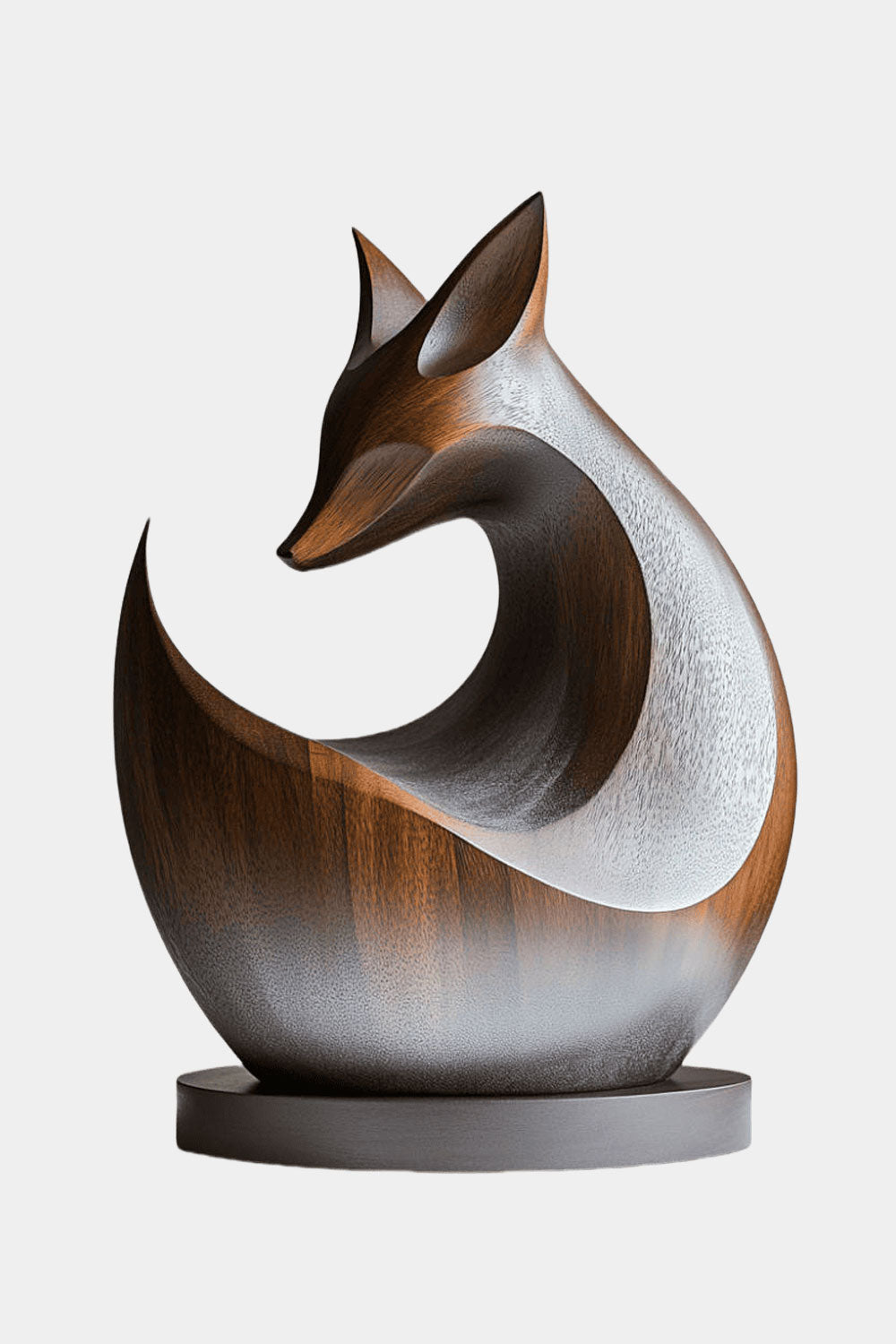 Abstract Wooden Fox Sculpture #ACF 051