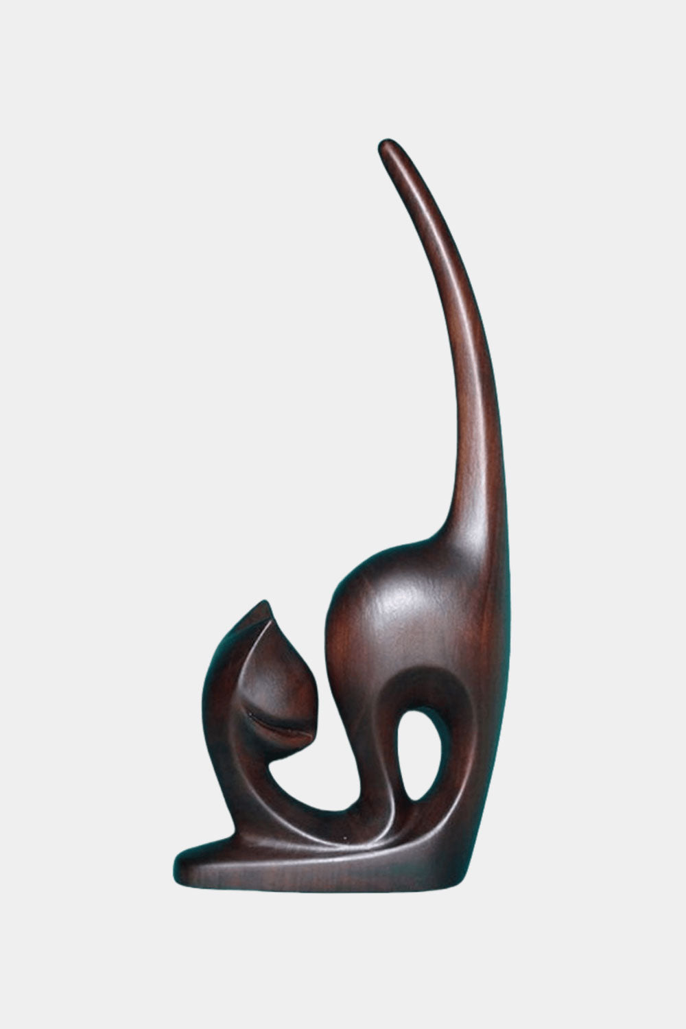 Abstract Wooden Cat Sculpture #ACF 054