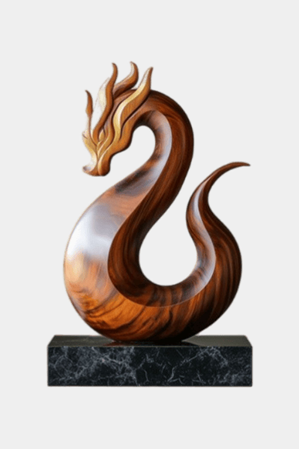 Modern Wooden Dragon Sculpture #ACF 056