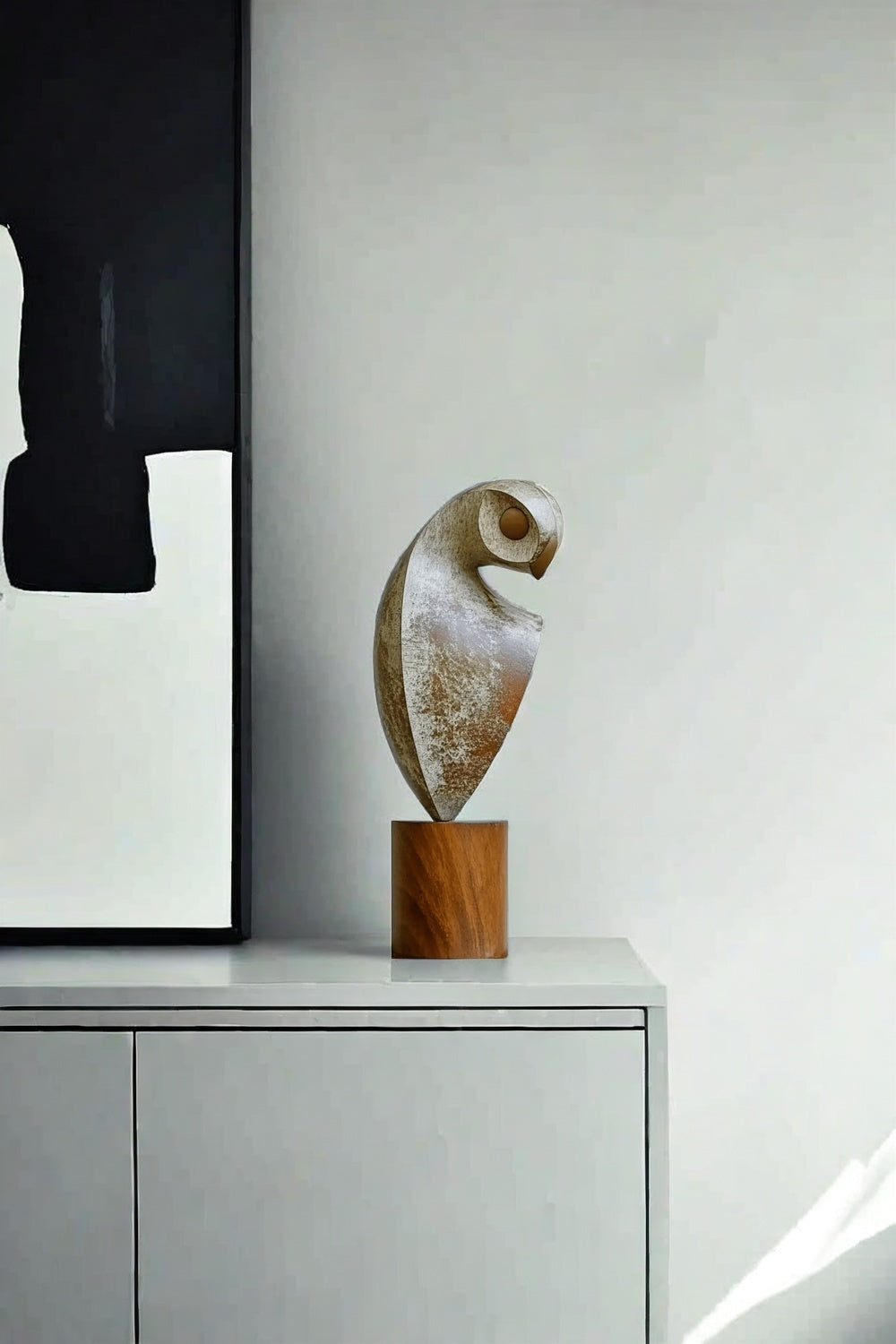Textured Owl Sculpture Decor #ACF 026
