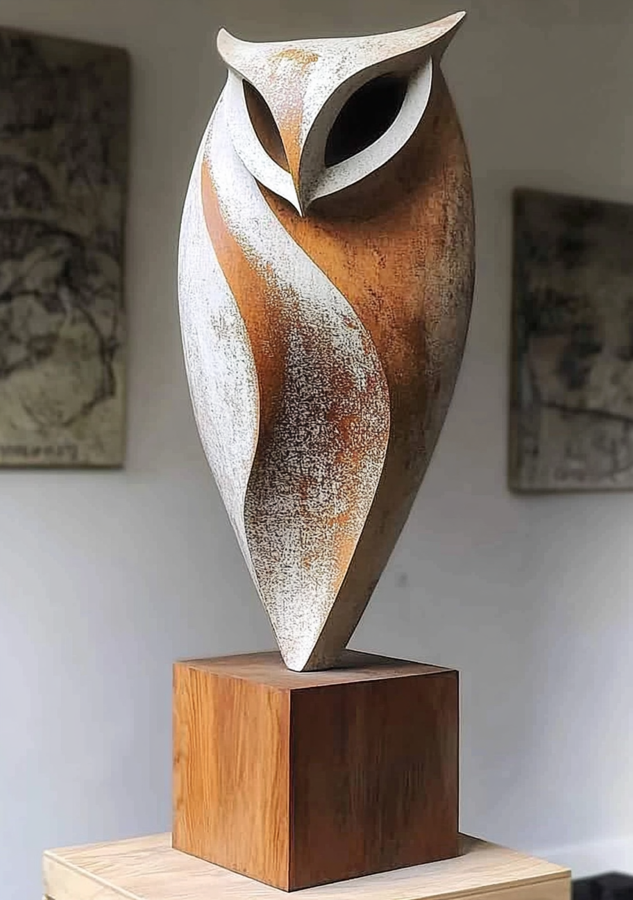 Large Minimalist Owl Statue #ACF 021
