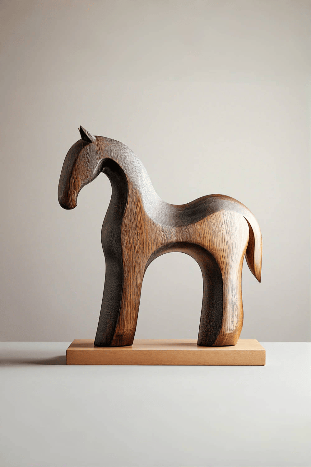 Modern Wooden Horse Sculpture #ACF 028