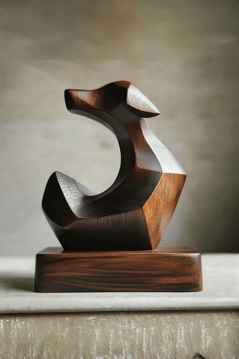 Modern Abstract Wooden Sculpture #ACF 049
