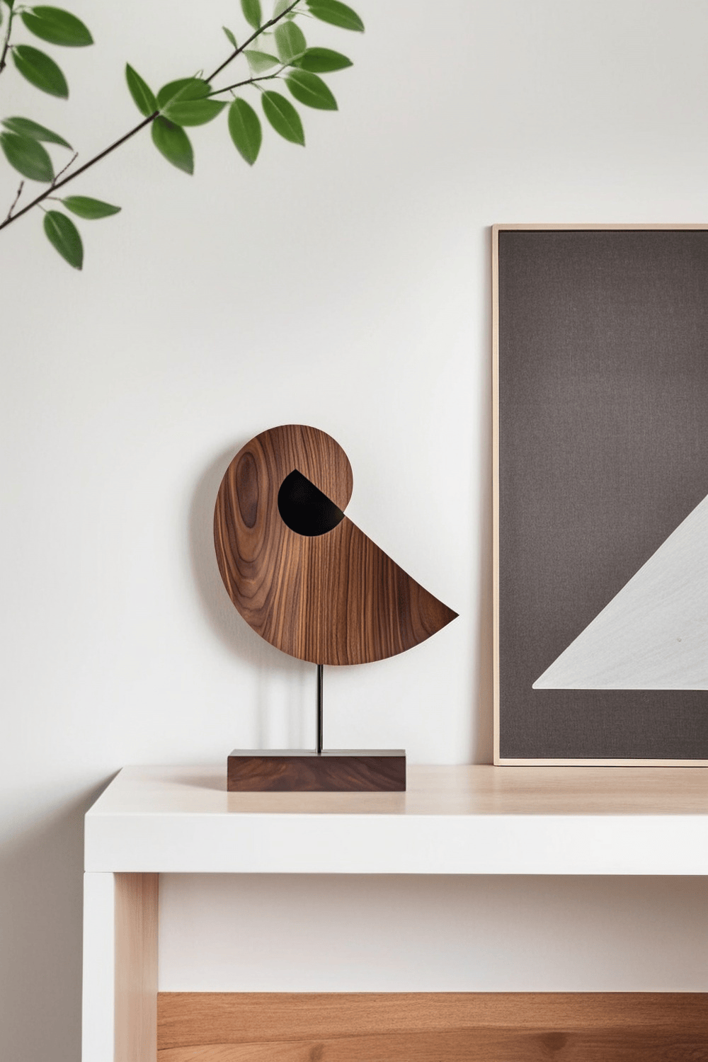 Minimalist Wooden Bird Sculpture #ACF 061