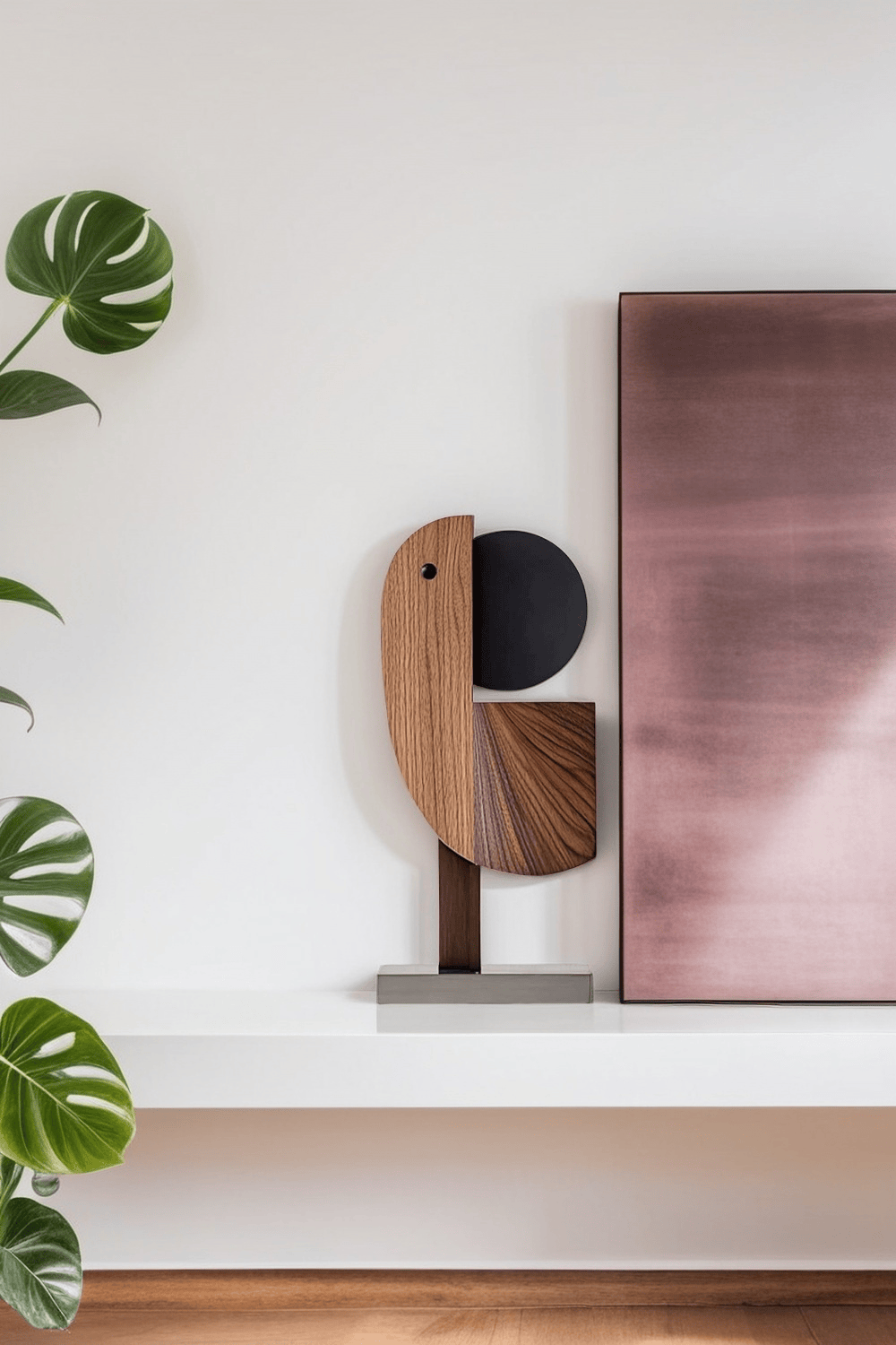 Geometric Wooden Bird Sculpture #ACF 060