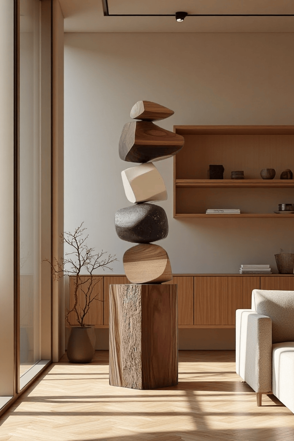 Modern Abstract Wood Sculpture #ACF 001
