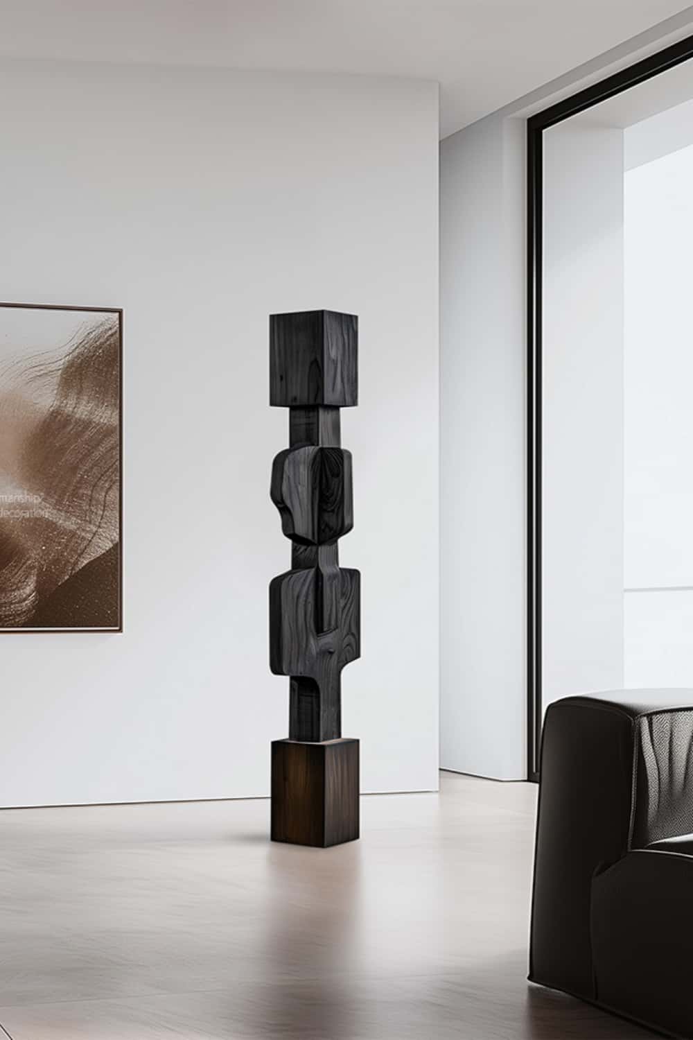 Modern Minimalist Dark Sculpture #ACF 002