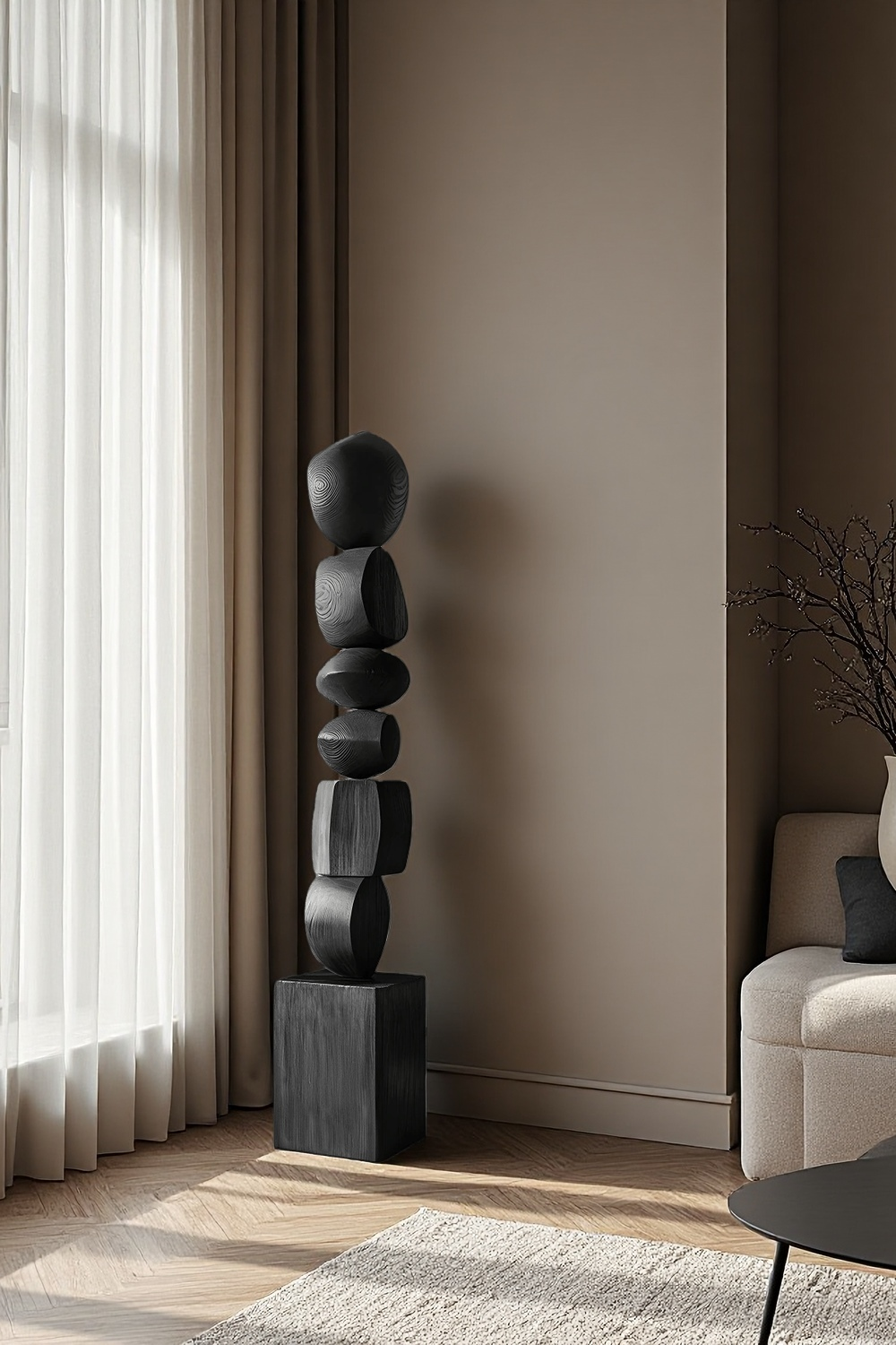 Large Modern Wooden Sculpture #ACF 005