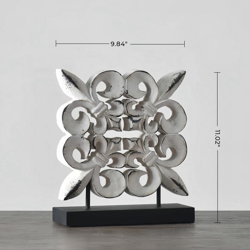 Large Geometric Abstract Wood Sculpture Modern Decorative Art for Living Room #AWS 002