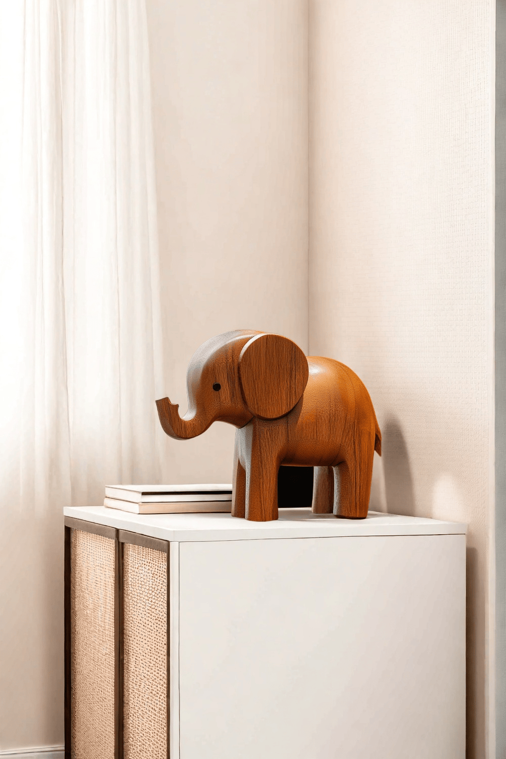 Scandinavian Wooden Elephant Sculpture #ACF 039