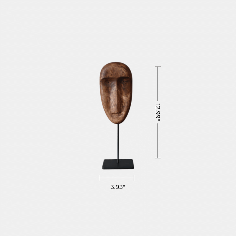 Abstract Wooden Face Sculpture #AWS 021