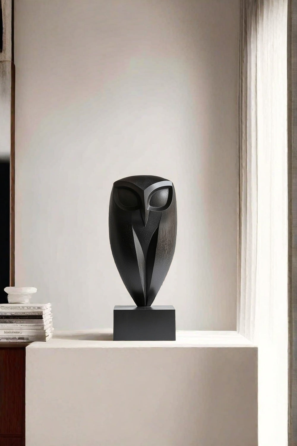 Modern Black Owl Sculpture #ACF 031