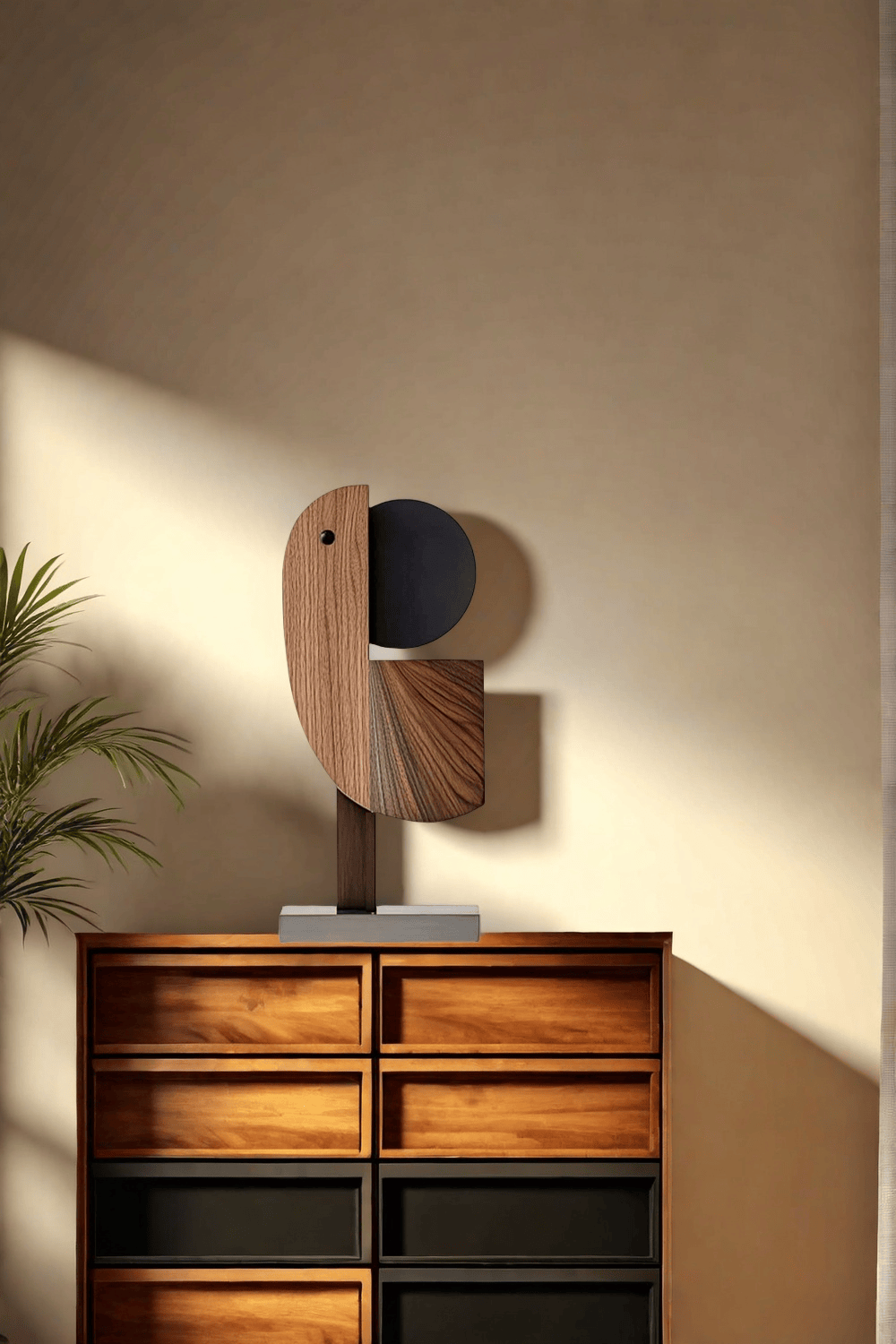 Geometric Wooden Bird Sculpture #ACF 060