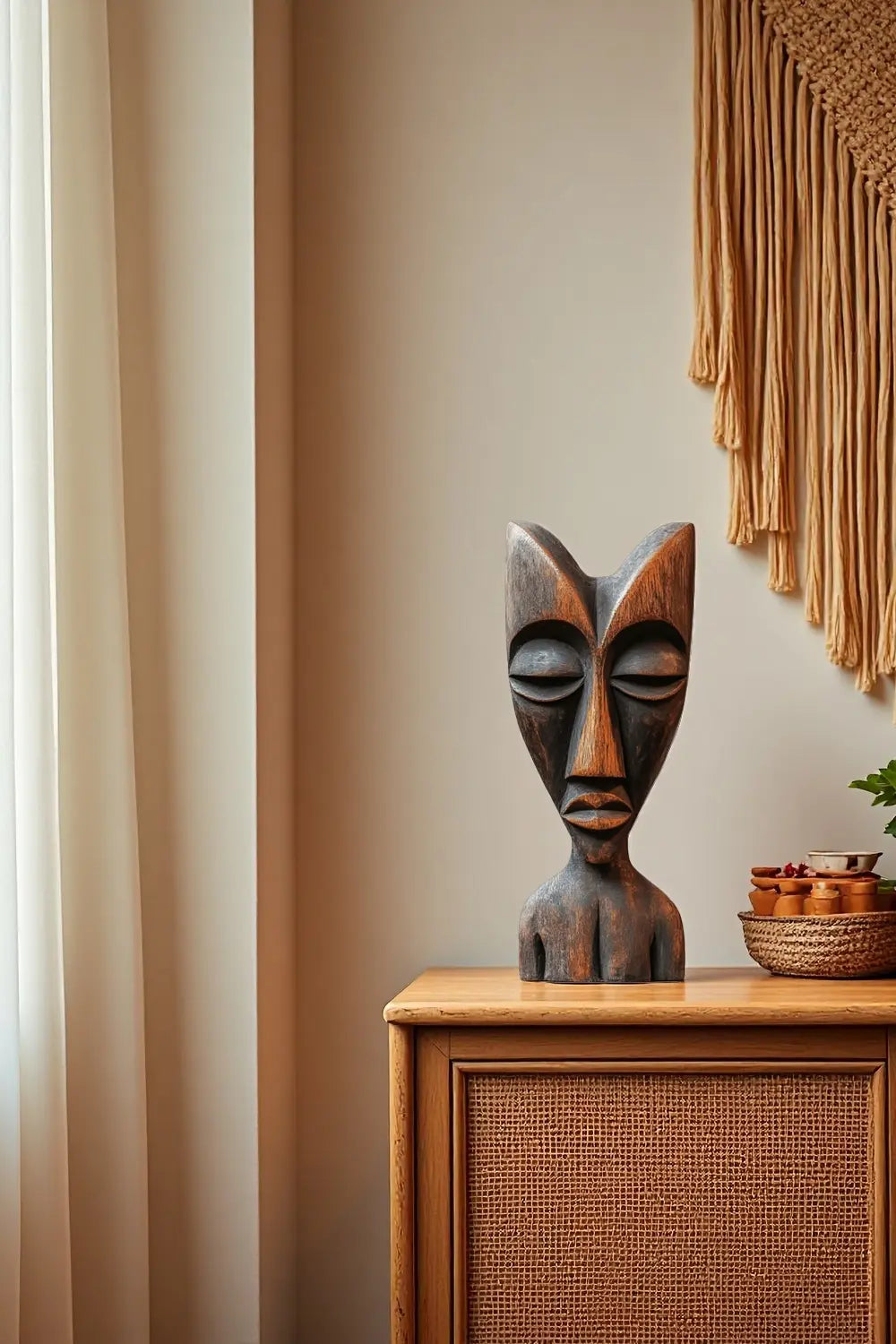 Large Tribal Wooden Mask #ACF 008