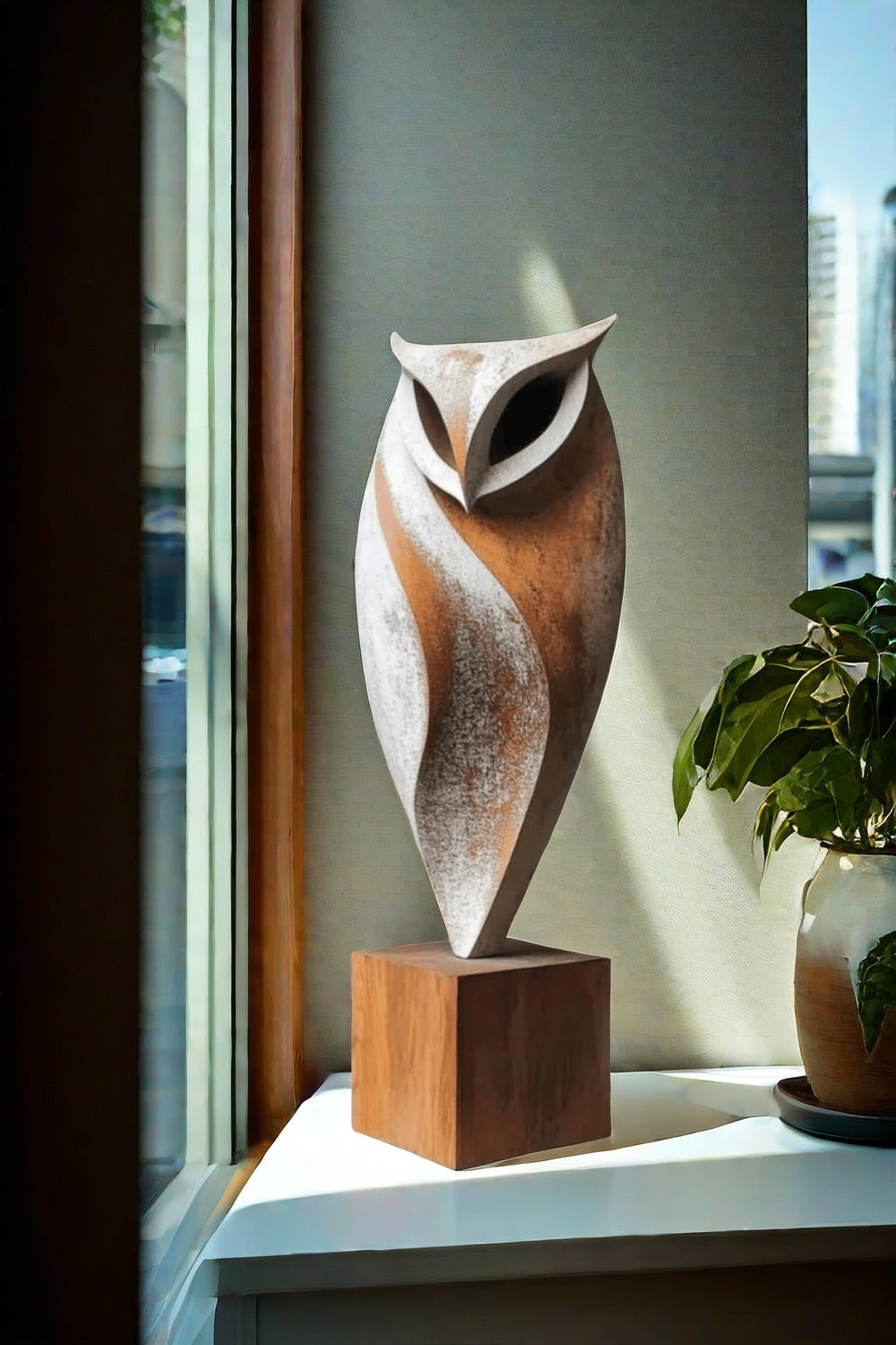 Large Minimalist Owl Statue #ACF 021