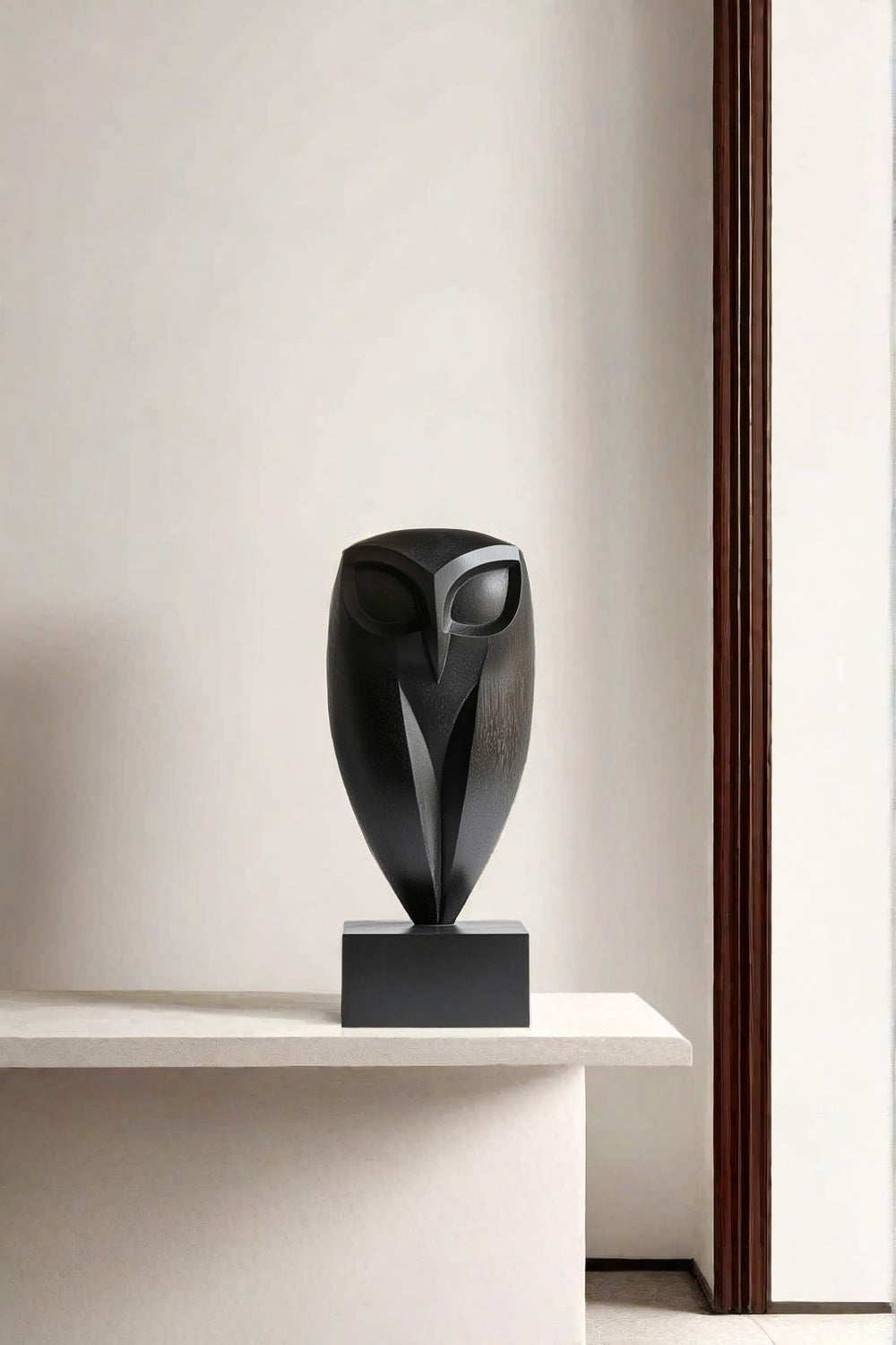 Modern Black Owl Sculpture #ACF 031