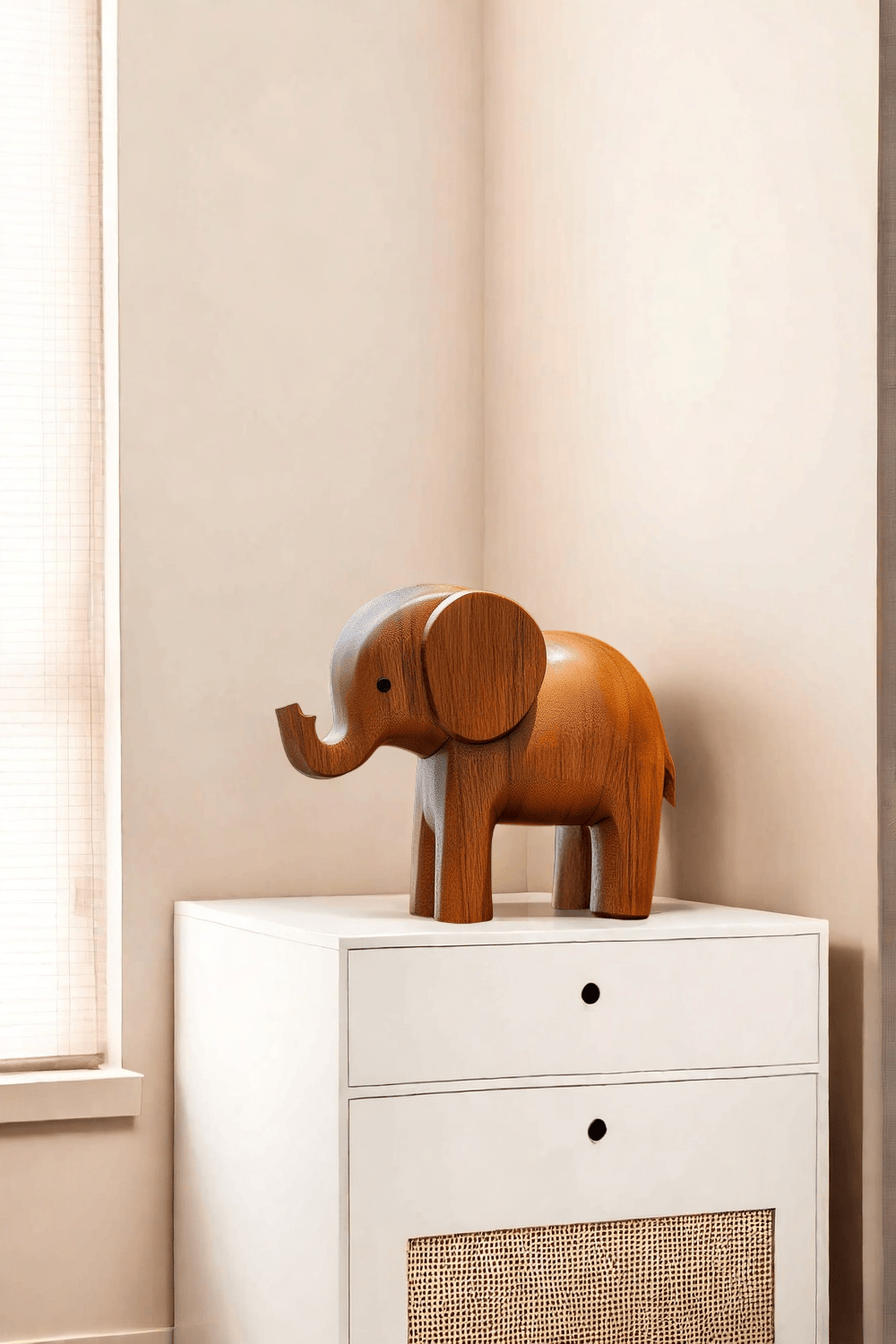 Scandinavian Wooden Elephant Sculpture #ACF 039