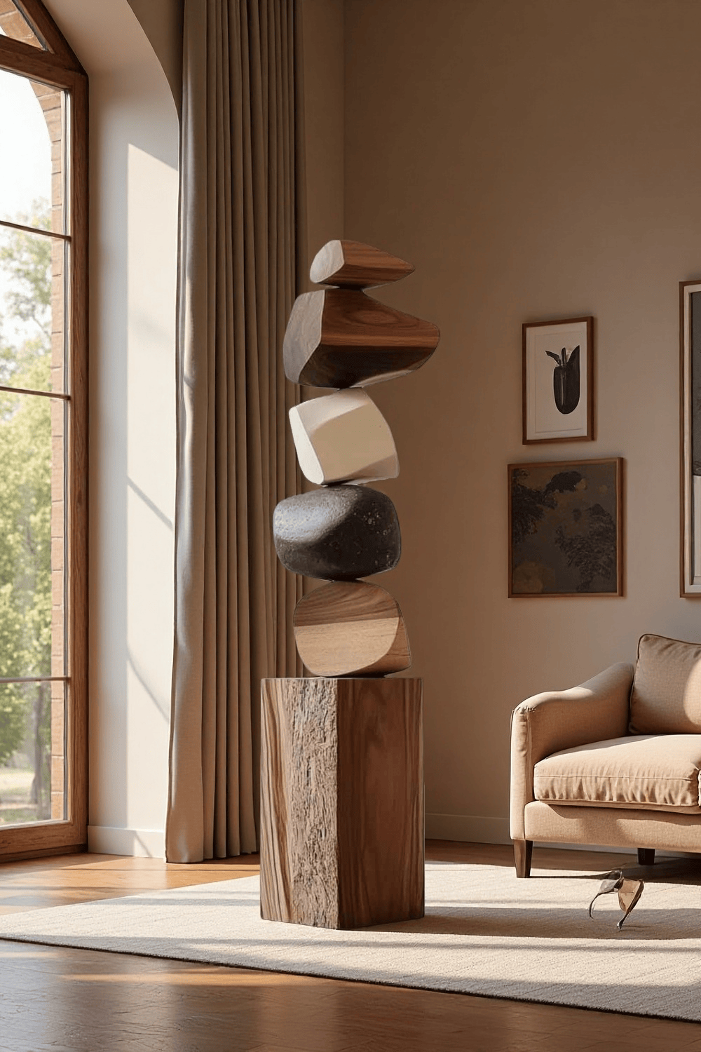 Modern Abstract Wood Sculpture #ACF 001