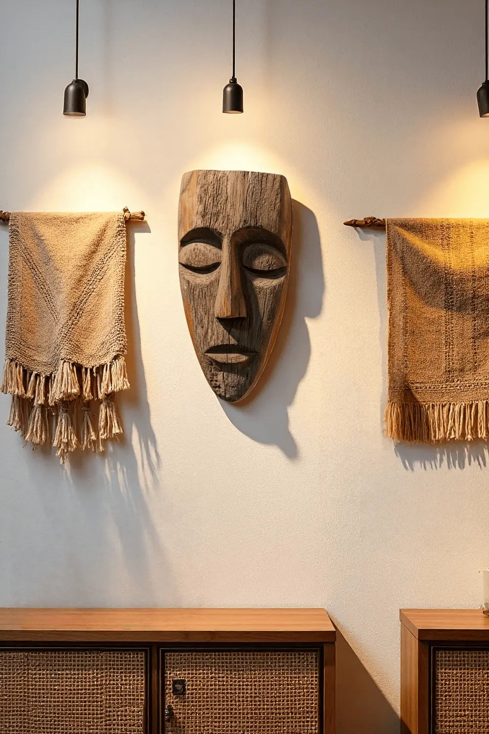 Large Rustic Wooden Mask #ACF 013