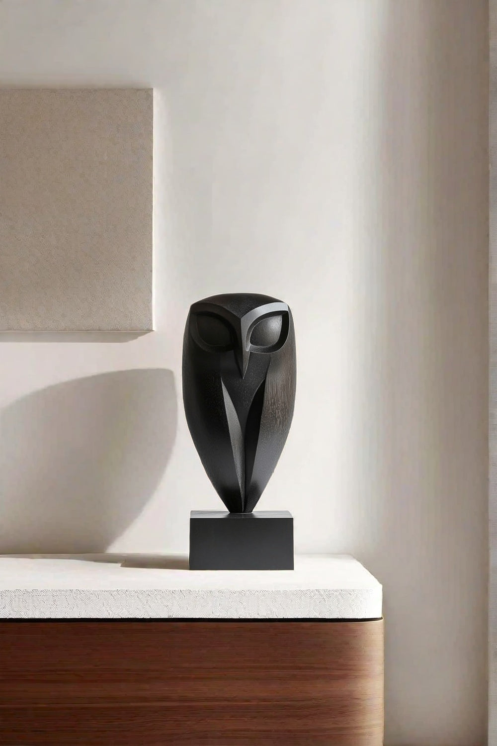 Modern Black Owl Sculpture #ACF 031