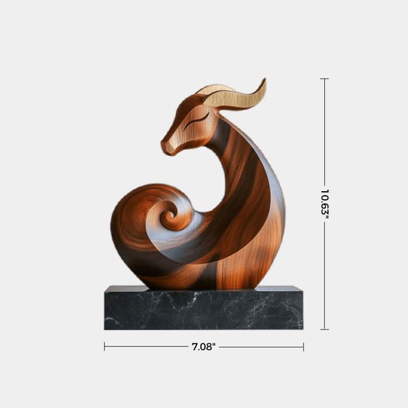 Abstract Wooden Bull Sculpture #ACF 057