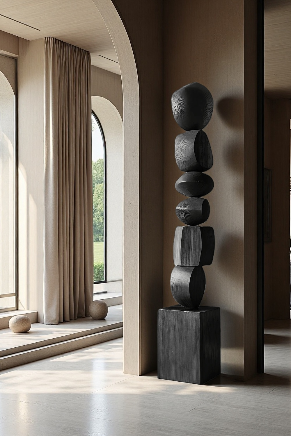Large Modern Wooden Sculpture #ACF 005