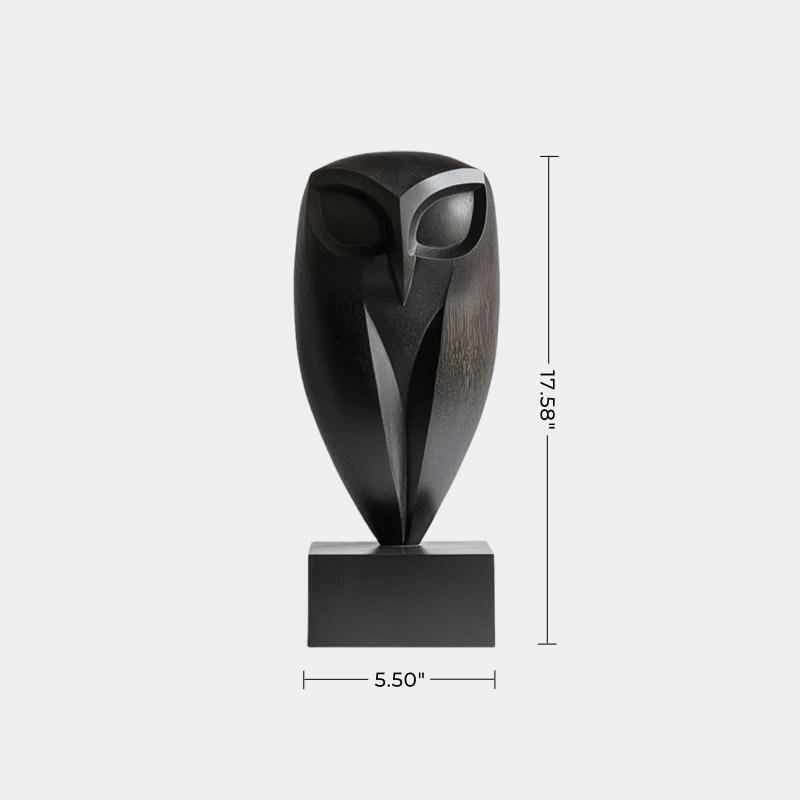 Modern Black Owl Sculpture #ACF 031
