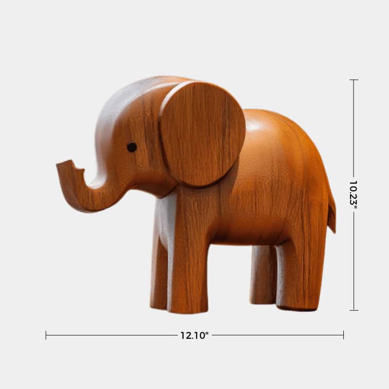 Scandinavian Wooden Elephant Sculpture #ACF 039
