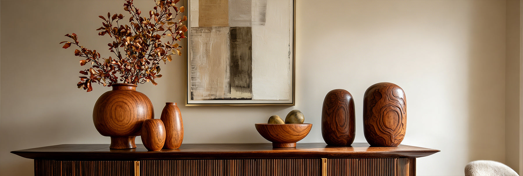 Wooden Art Vase