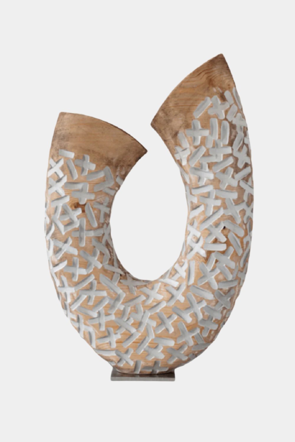 Curved Abstract Wooden Sculpture #AWS 024