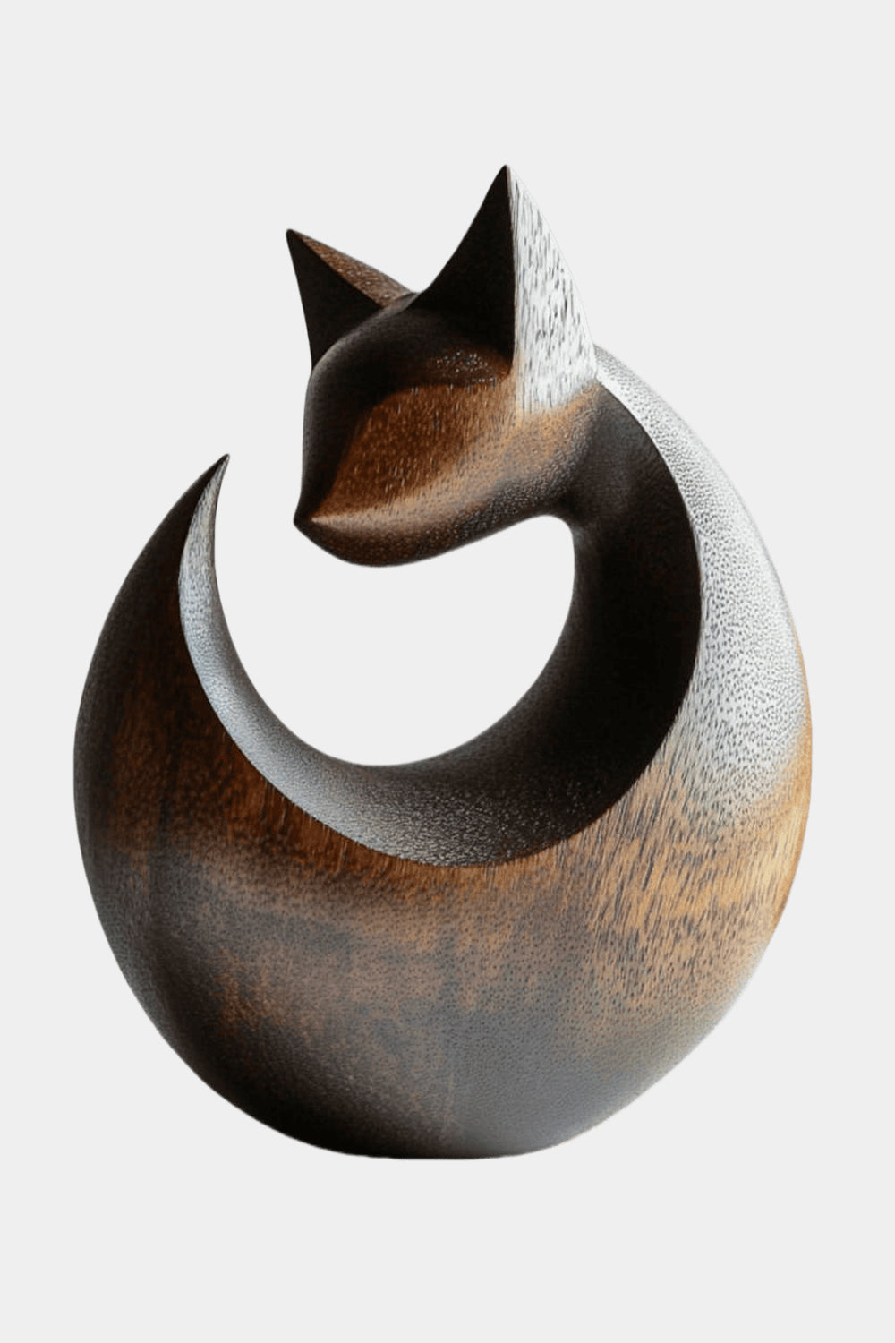 Modern Wooden Cat Sculpture #ACF 030