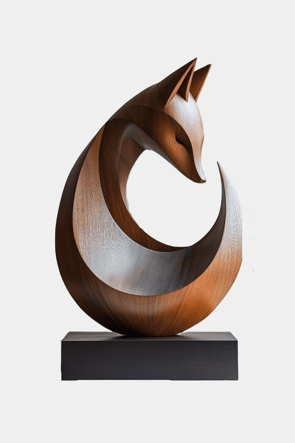 Abstract Wooden Fox Sculpture #ACF 052