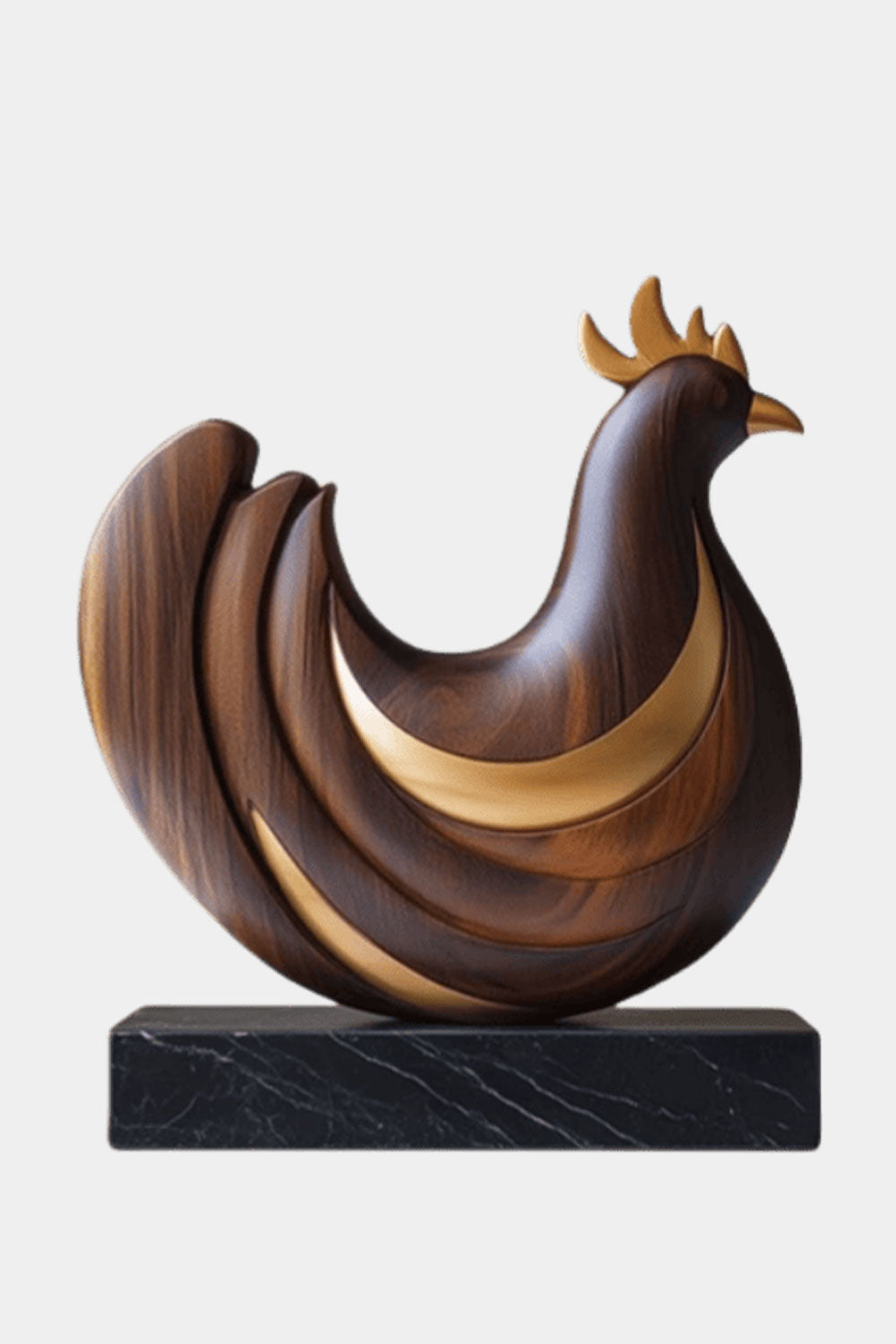 Abstract Wooden Rooster Sculpture #ACF 055