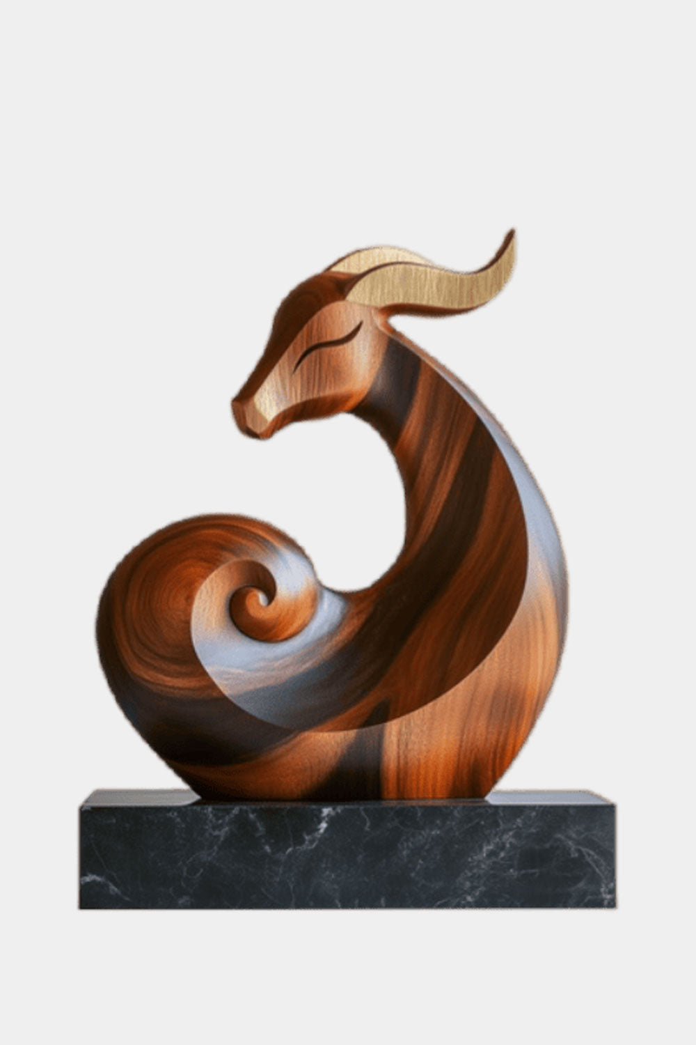 Abstract Wooden Bull Sculpture #ACF 057
