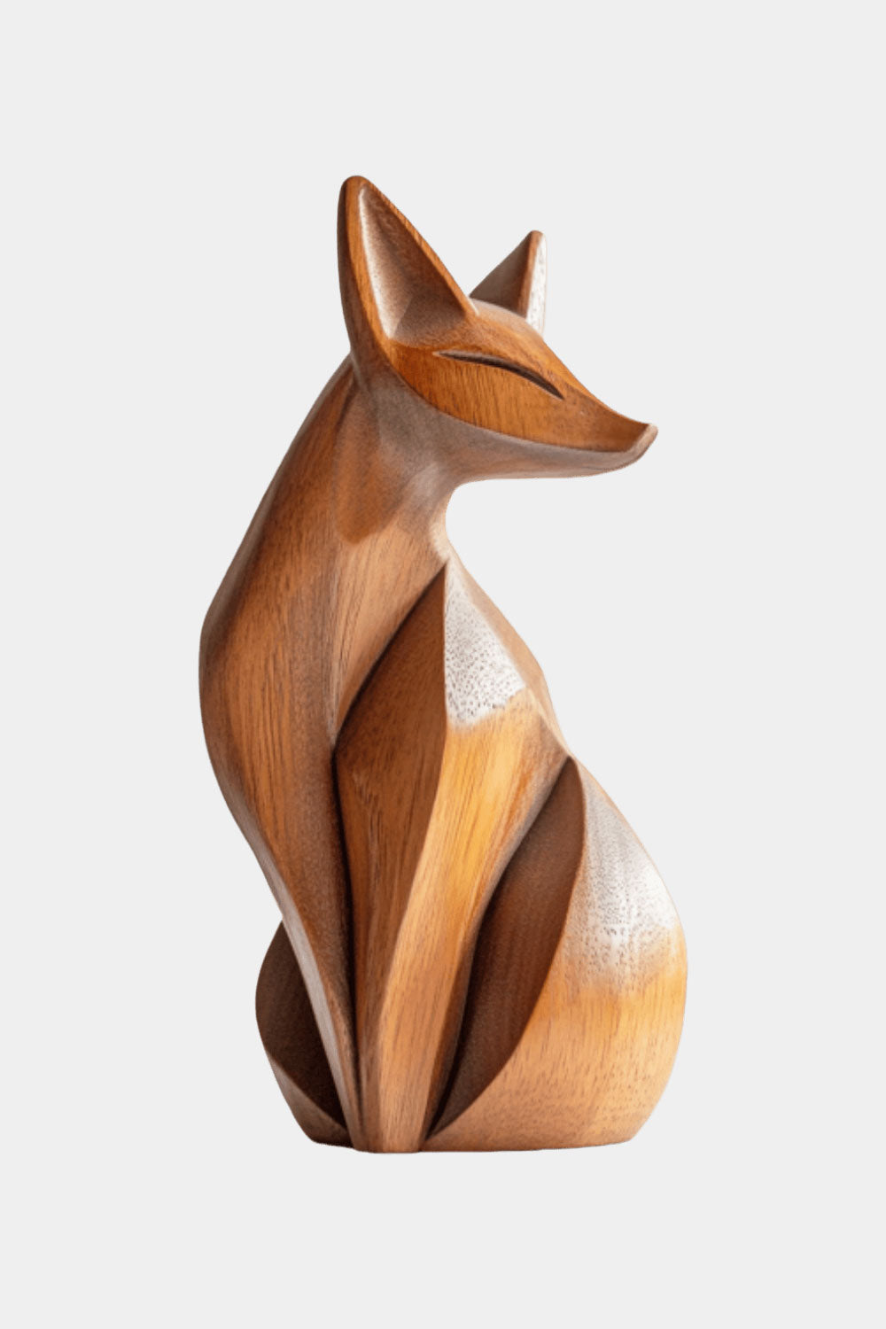 Minimalist Wooden Fox Sculpture #ACF 069