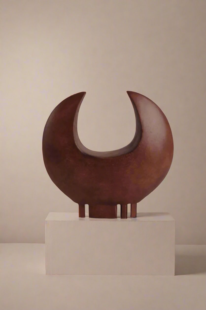 Crescent Abstract Ceramic Sculpture #AWS 007