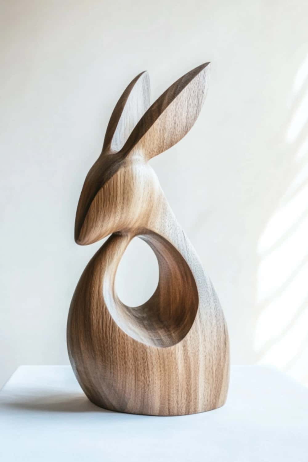 Minimalist Wooden Rabbit Sculpture #ACF 065