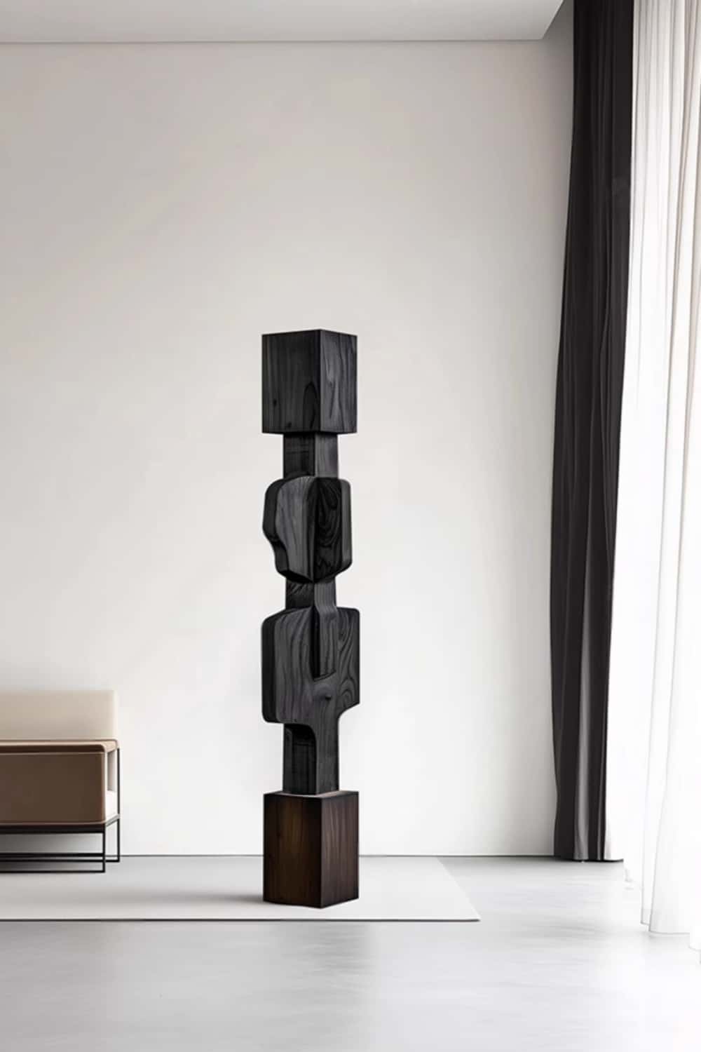 Modern Minimalist Dark Sculpture #ACF 002