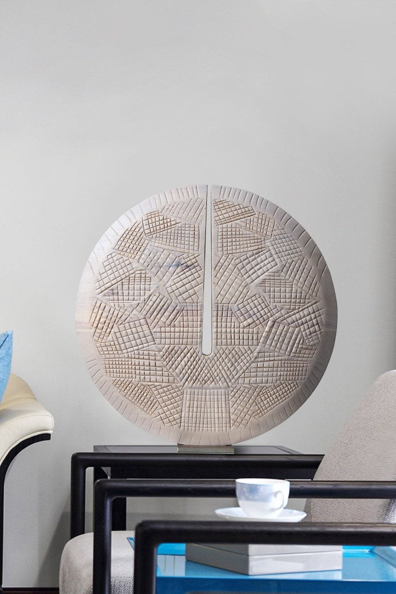Abstract Wooden Disc Sculpture #AWS 015