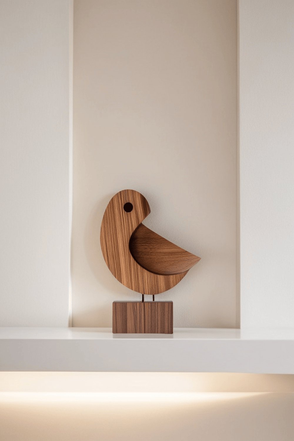 Minimalist Wooden Bird Sculpture #ACF 058