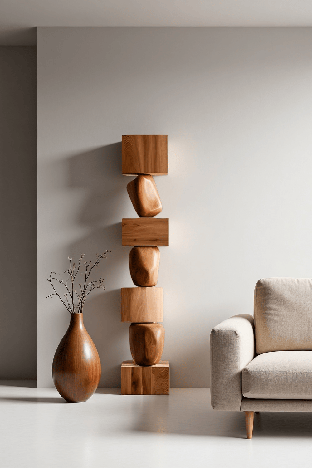 Large Modern Wooden Sculpture #ACF 006