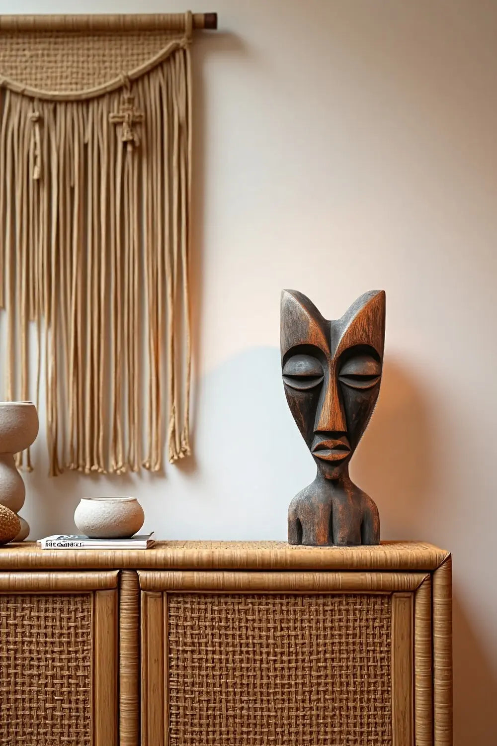 Large Tribal Wooden Mask #ACF 008