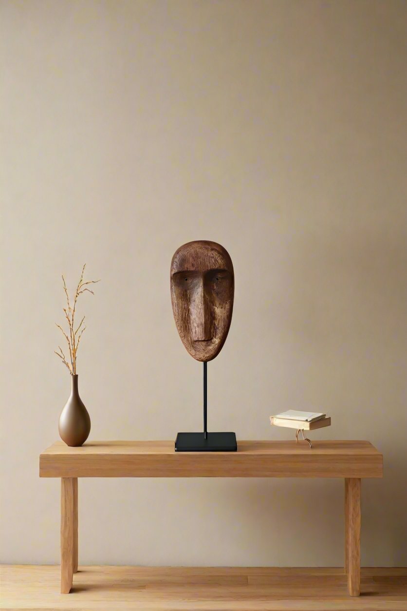 Abstract Wooden Face Sculpture #AWS 021