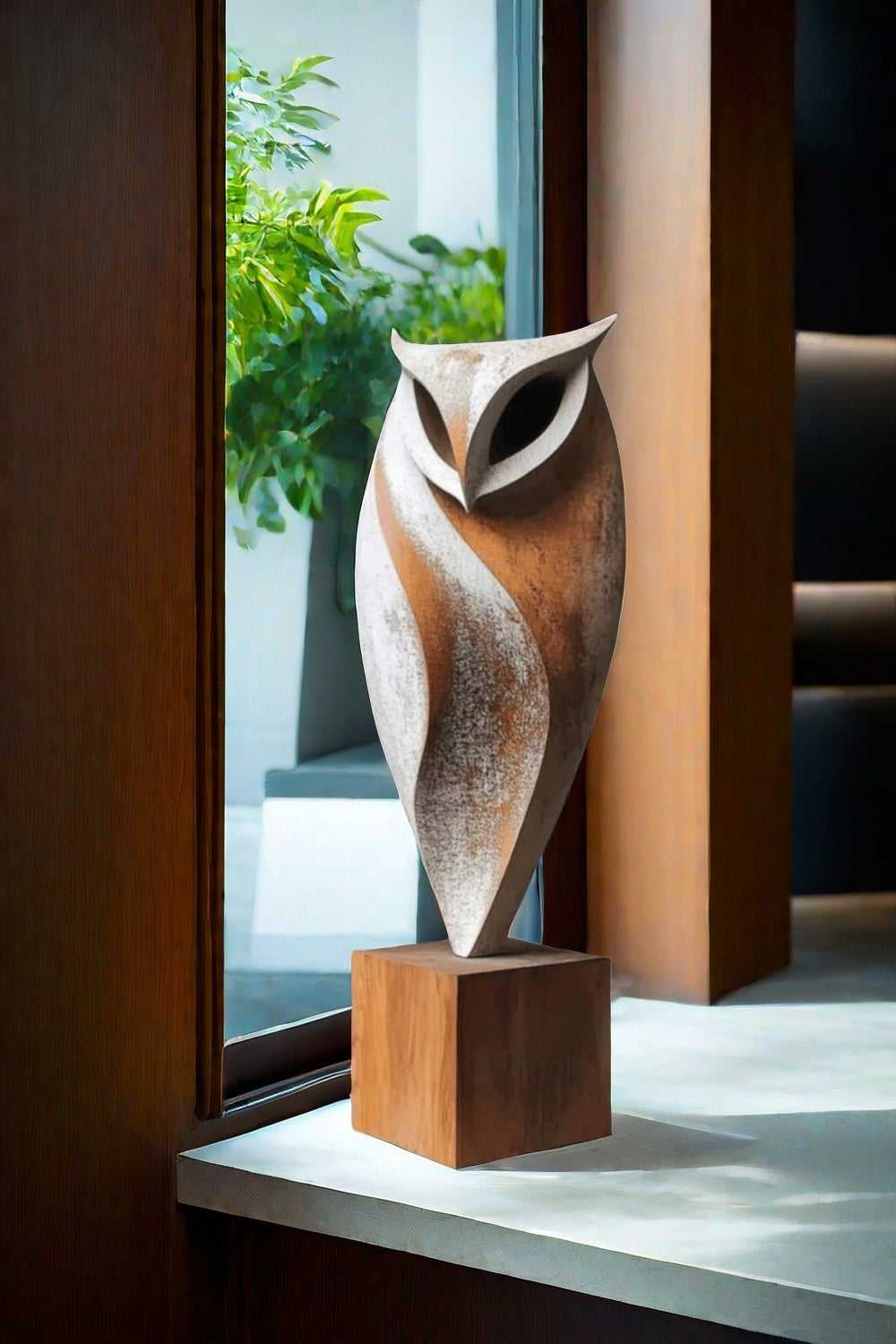 Large Minimalist Owl Statue #ACF 021