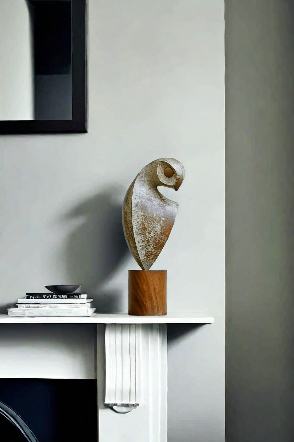 Textured Owl Sculpture Decor #ACF 026