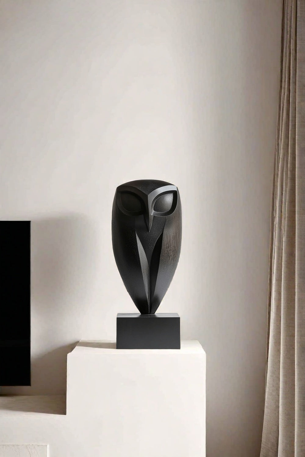 Modern Black Owl Sculpture #ACF 031