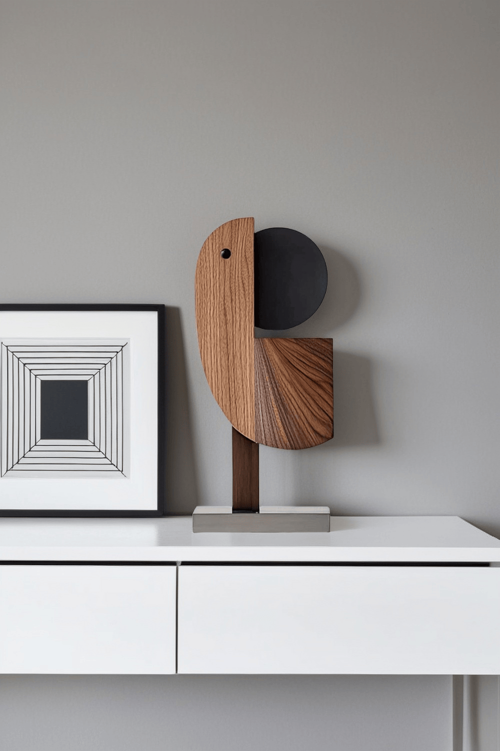 Geometric Wooden Bird Sculpture #ACF 060
