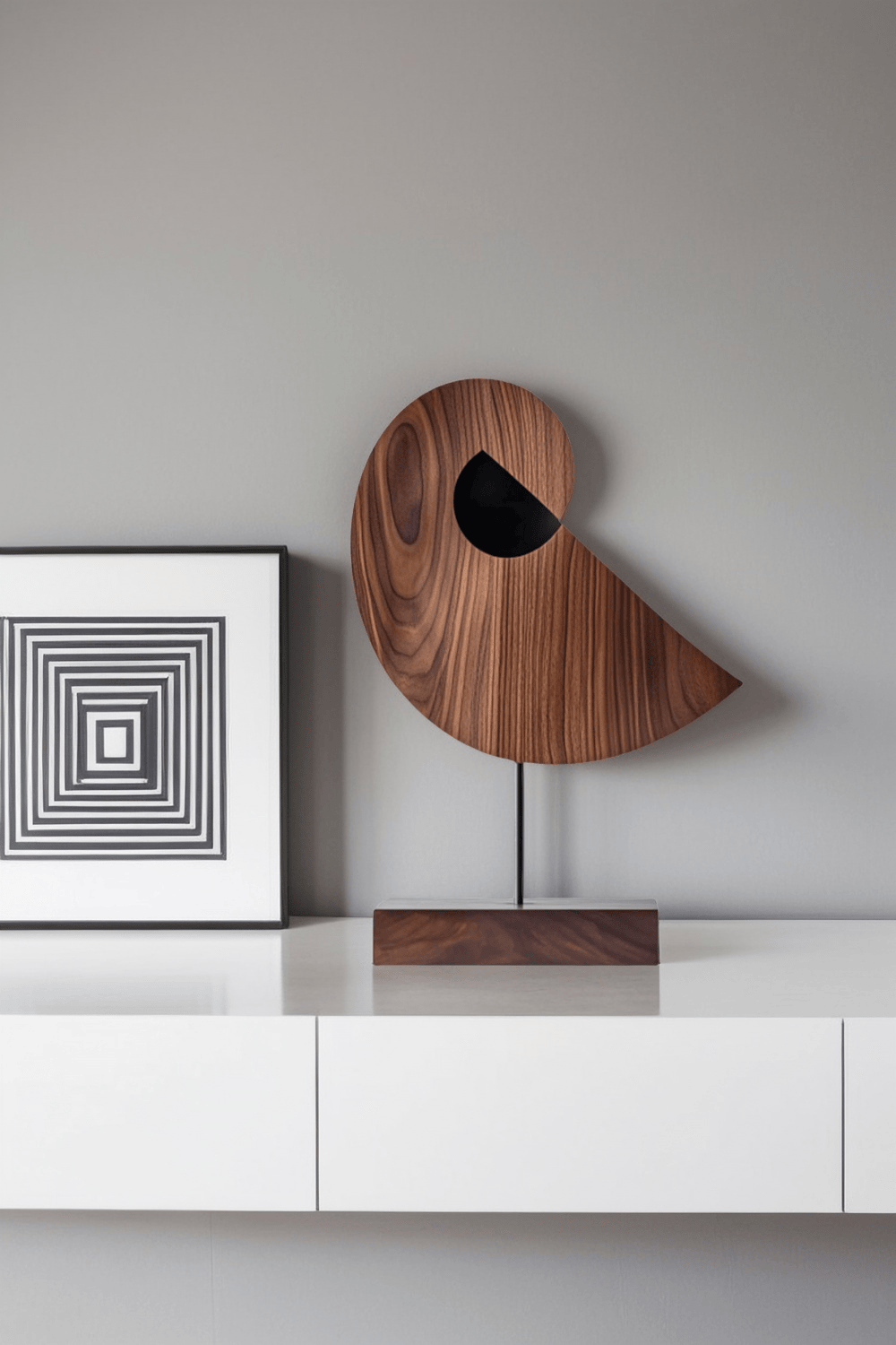 Minimalist Wooden Bird Sculpture #ACF 061