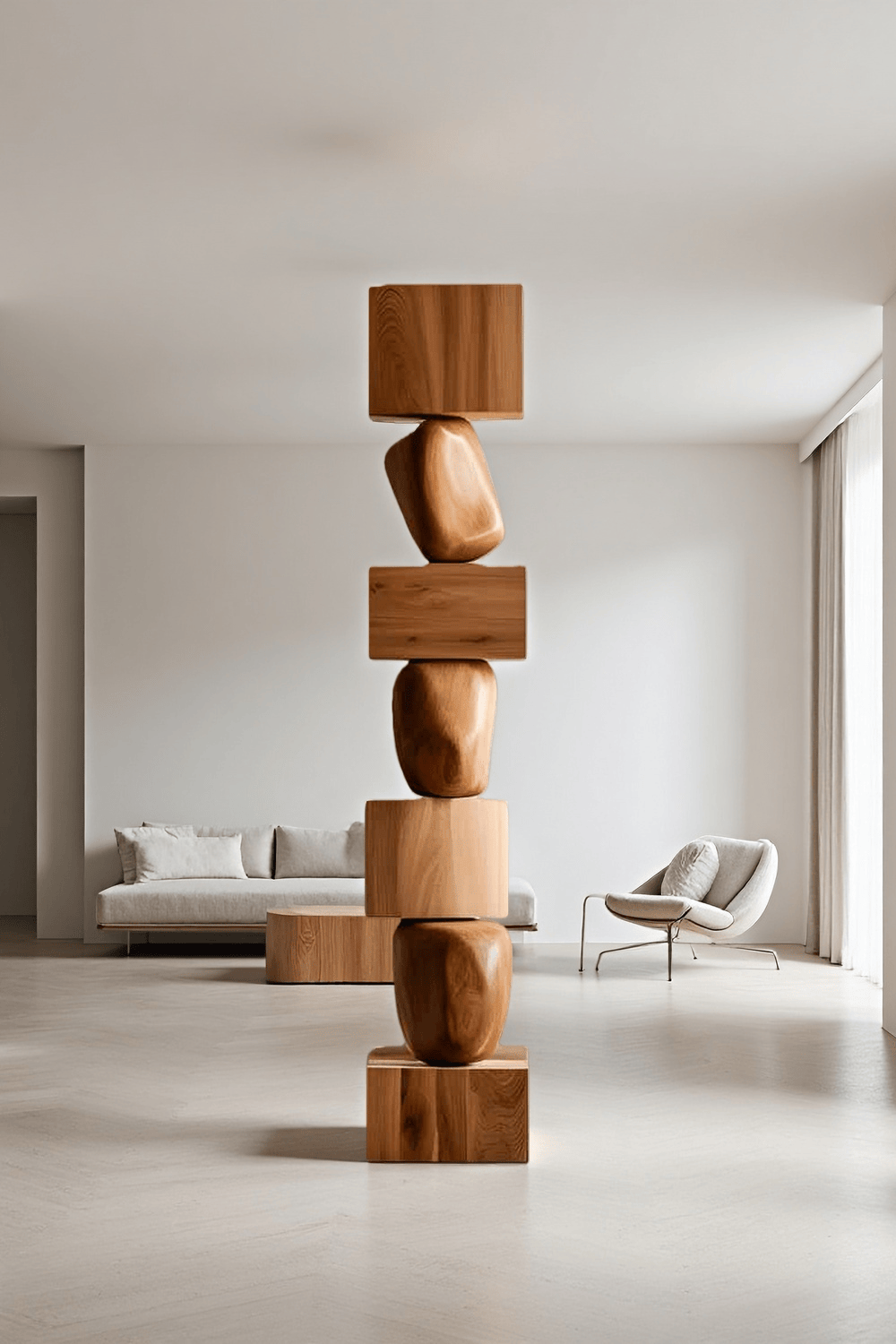 Large Modern Wooden Sculpture #ACF 006